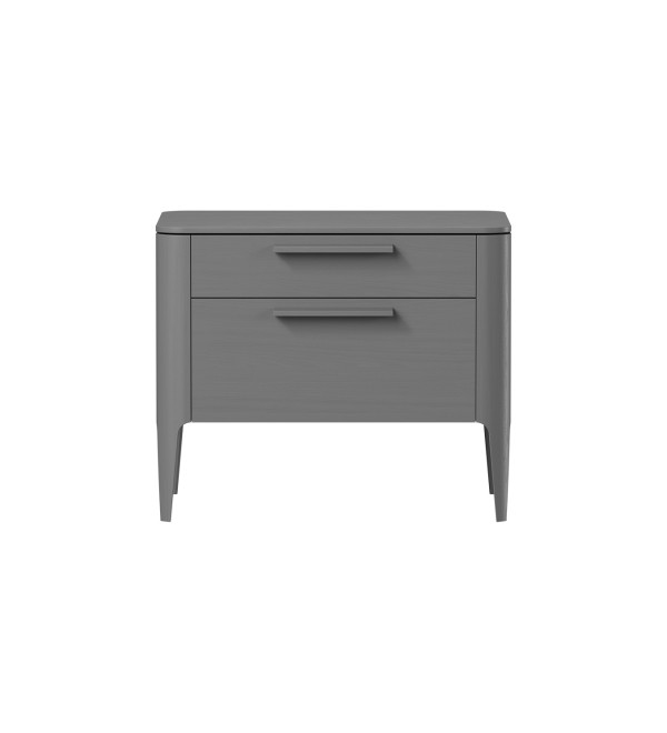 Тумба прикроватная Type oak 2 ящика ширина 60 см (серый)