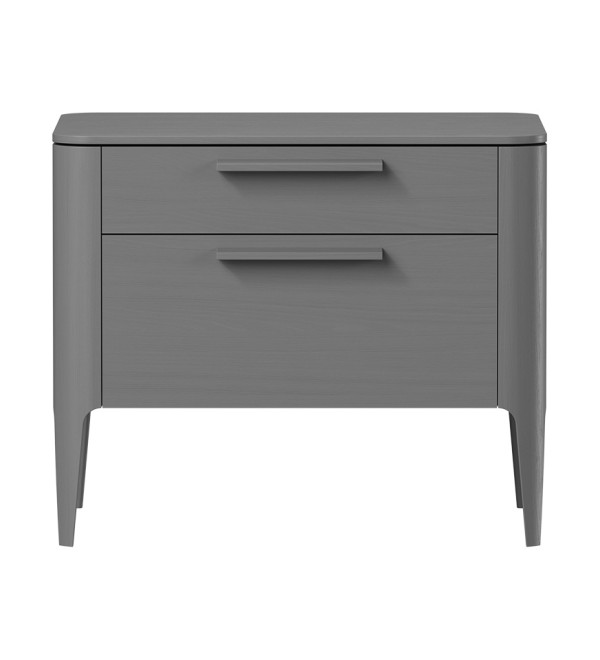 Тумба прикроватная Type oak 2 ящика ширина 60 см (серый)