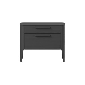 Тумба прикроватная Type oak 2 ящика ширина 60 см (черный)
