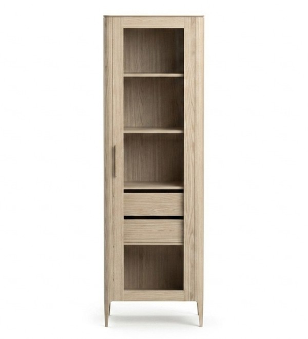 Витрина Type oak стеклянная высота 200 см R (беленый дуб)