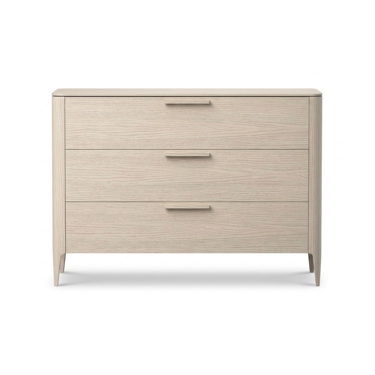 Комод Type oak 3 ящика ширина 120 см (беленый дуб)