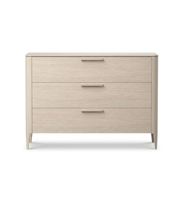 Комод Type oak 3 ящика ширина 120 см (беленый дуб)