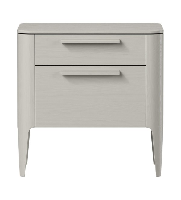 Тумба прикроватная Type oak 2 ящика ширина 50 см (серо-бежевый)