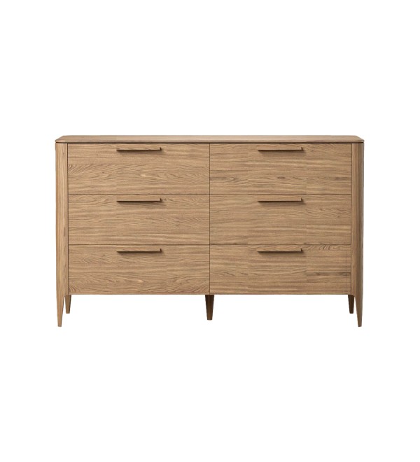 Комод Type oak 6 ящиков ширина 140 см (натуральный дуб)