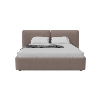 Кровать двуспальная Hub Soft 160 см (капучино, твид)