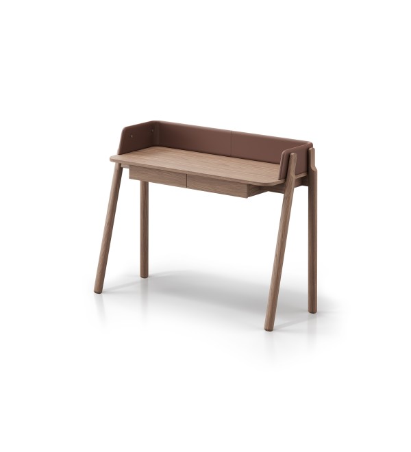 Консоль Basic 120*45 см (натуральный дуб, кирпичный экокожа)
