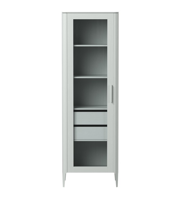 Витрина Type oak стеклянная высота 200 см L (светло-серый)