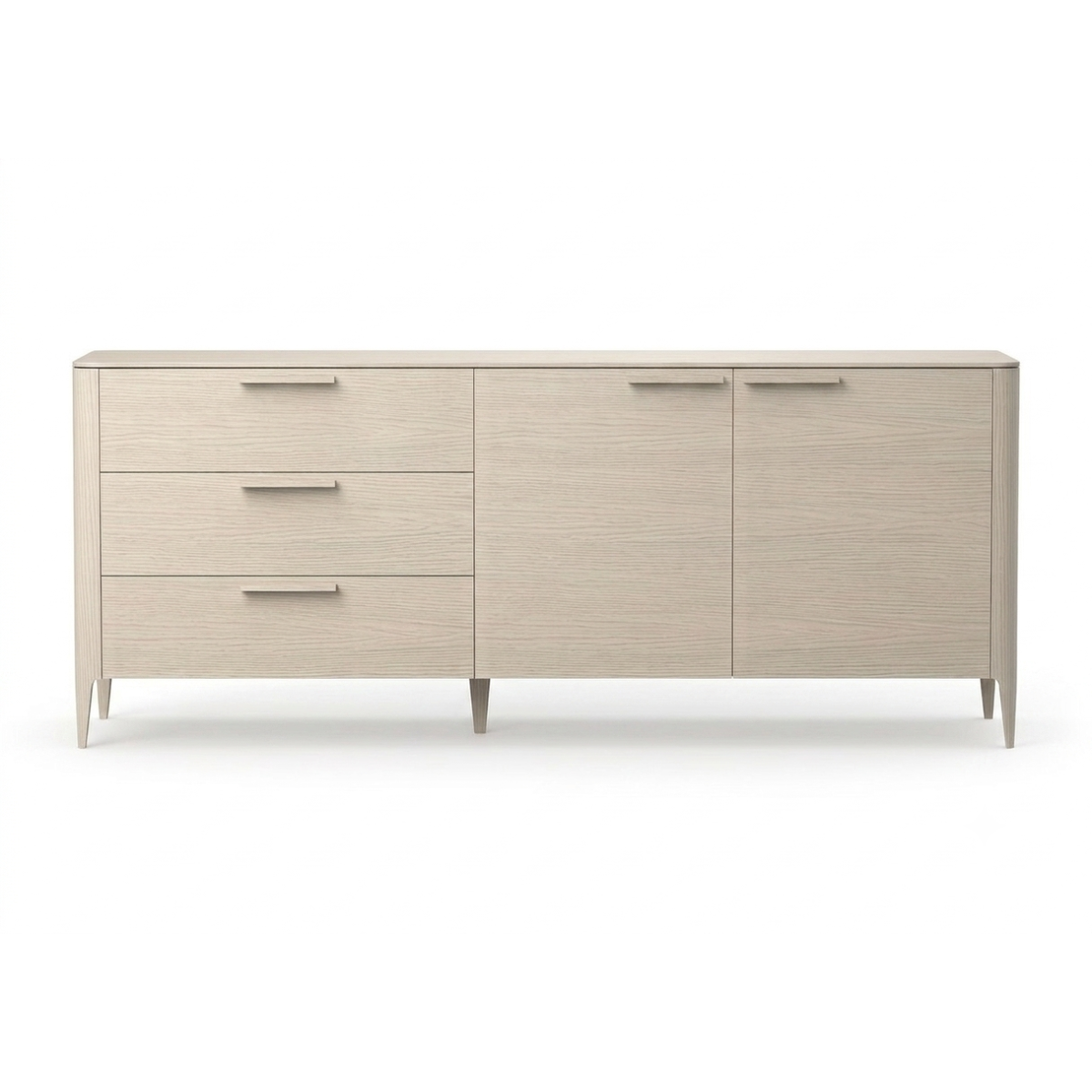 Тумба Type oak 3 ящика 2 двери L (беленый дуб)