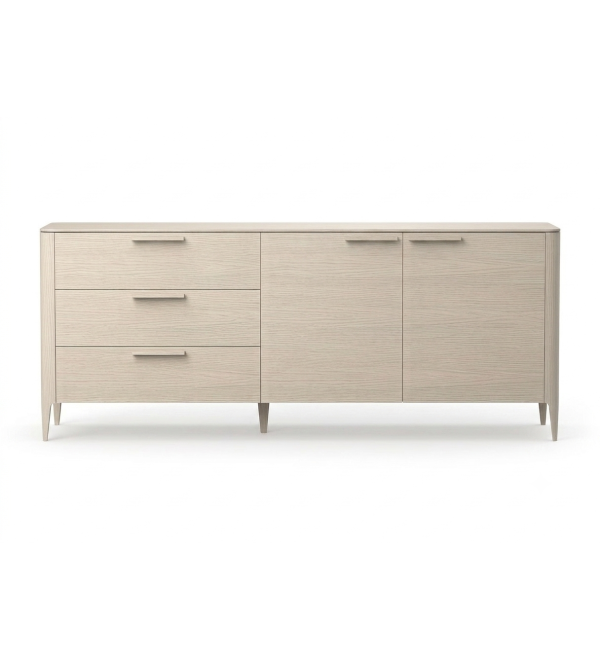 Тумба Type oak 3 ящика 2 двери L (беленый дуб)