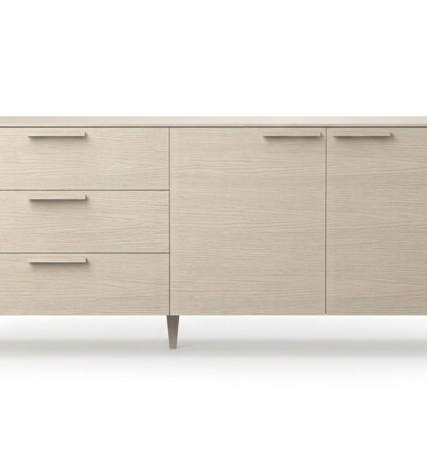 Тумба Type oak 3 ящика 2 двери L (беленый дуб)