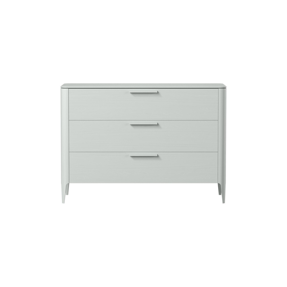 Комод Type oak 3 ящика ширина 120 см (светло-серый)
