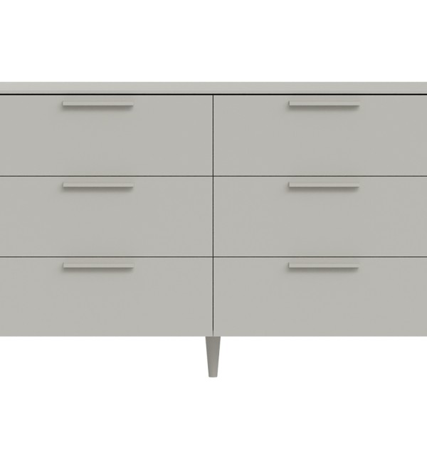 Комод Type 6 ящиков ширина 140 см (серо-бежевый)