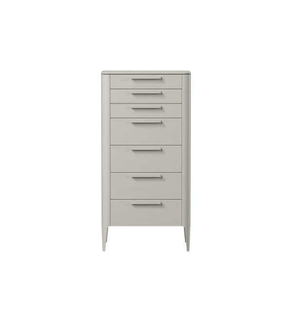 Комод Type oak высокии? 7 ящиков (серо-бежевый)
