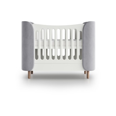 Кроватка KIDI Soft mini cпальное место 60*120 см (серый)