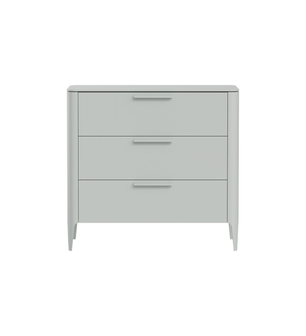 Комод Type 3 ящика ширина 90 см (светло-серый)
