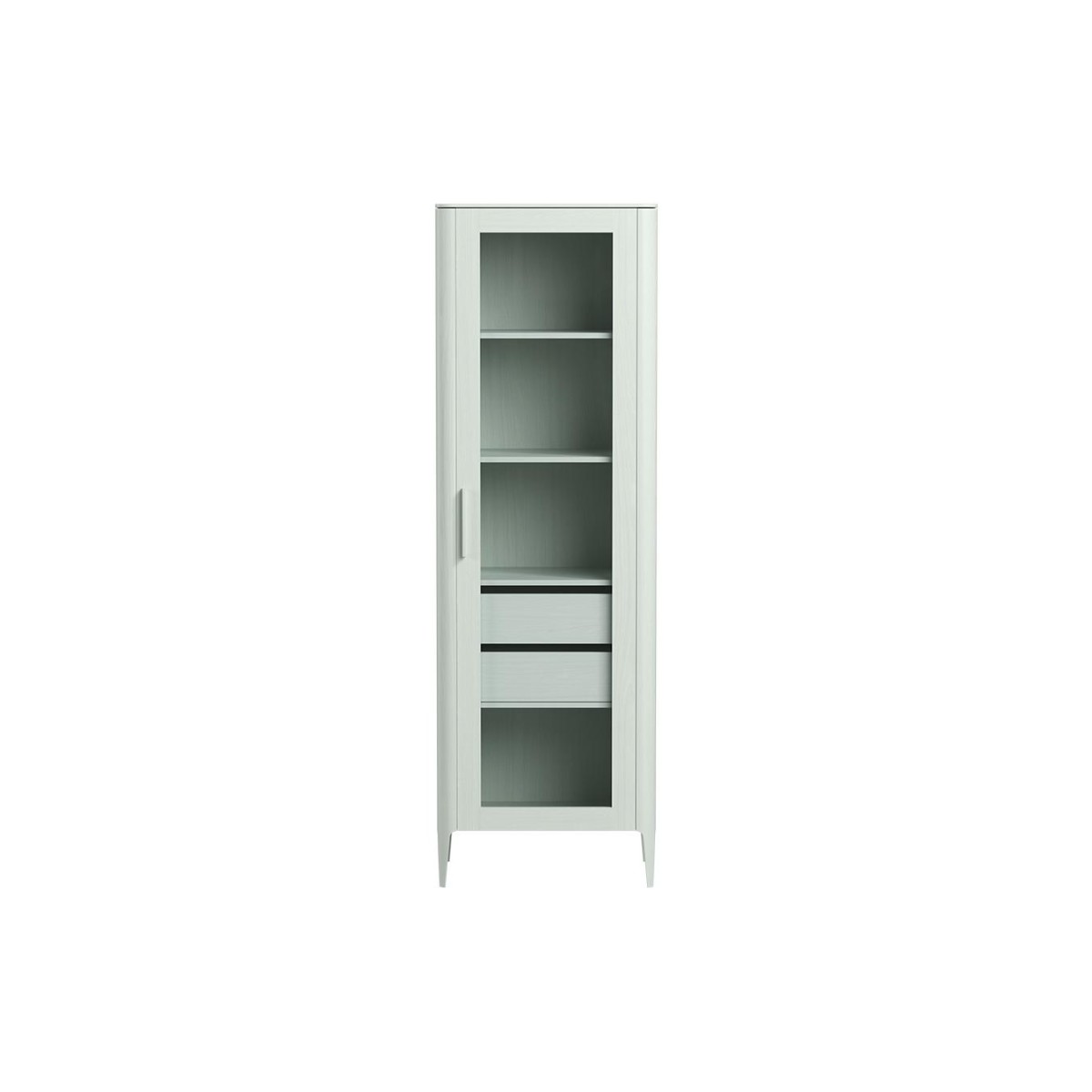 Витрина Type oak стеклянная высота 200 см R (белый)