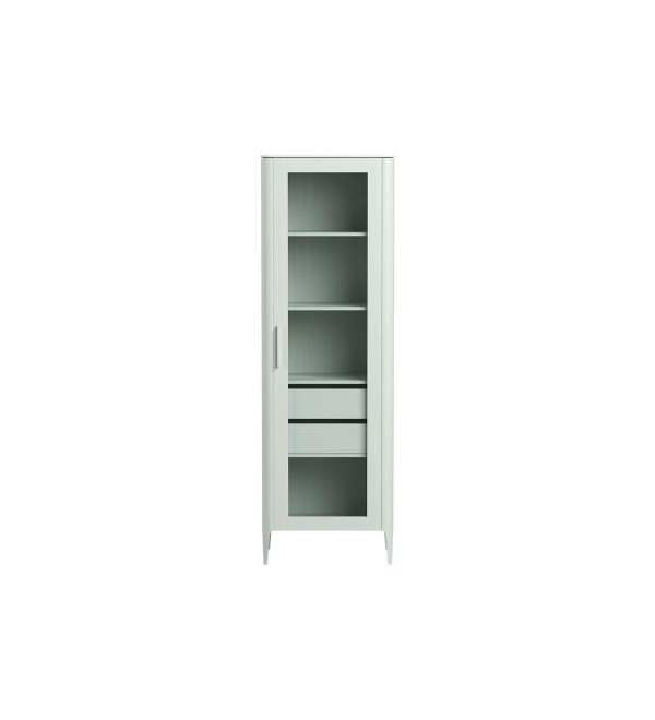 Витрина Type oak стеклянная высота 200 см R (белый)