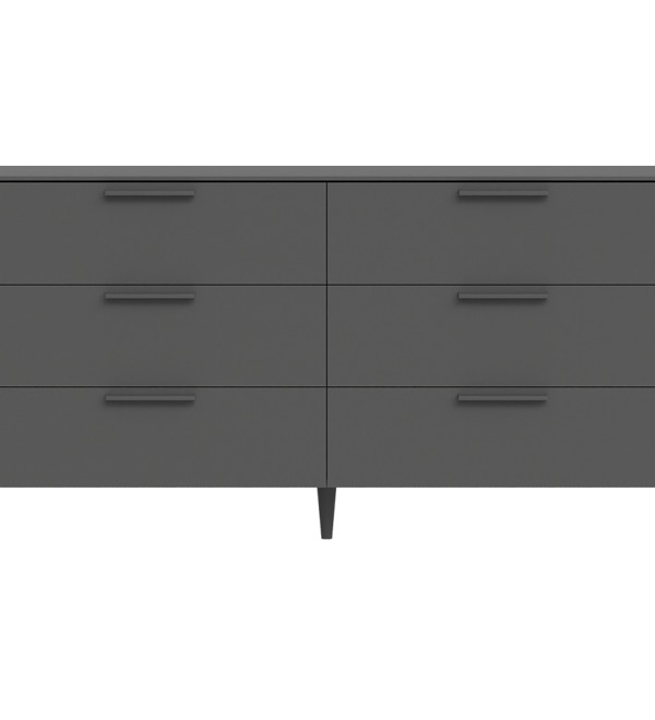 Комод Type 6 ящиков ширина 170 см (темно-серый)
