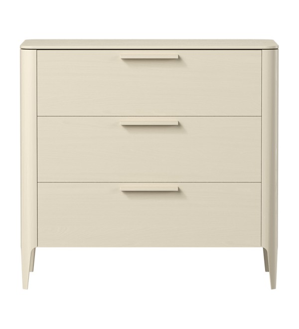 Комод Type oak 3 ящика ширина 90 см (молочный)
