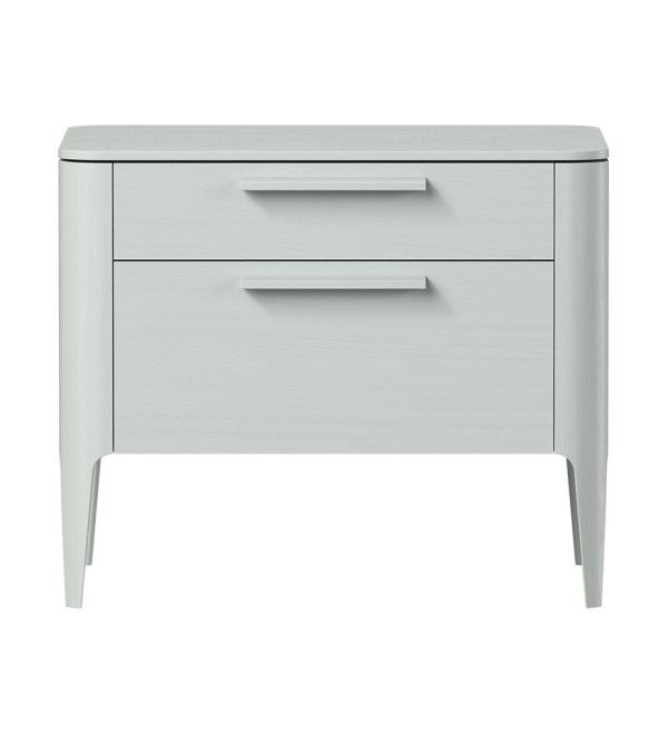 Тумба прикроватная Type oak 2 ящика ширина 60 см (светло-серый)