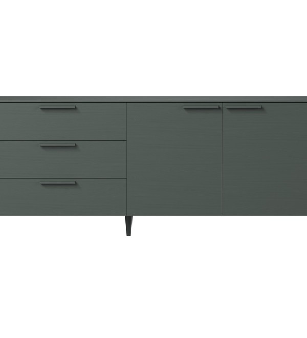 Тумба Type oak 3 ящика 2 двери L (темно-серый)