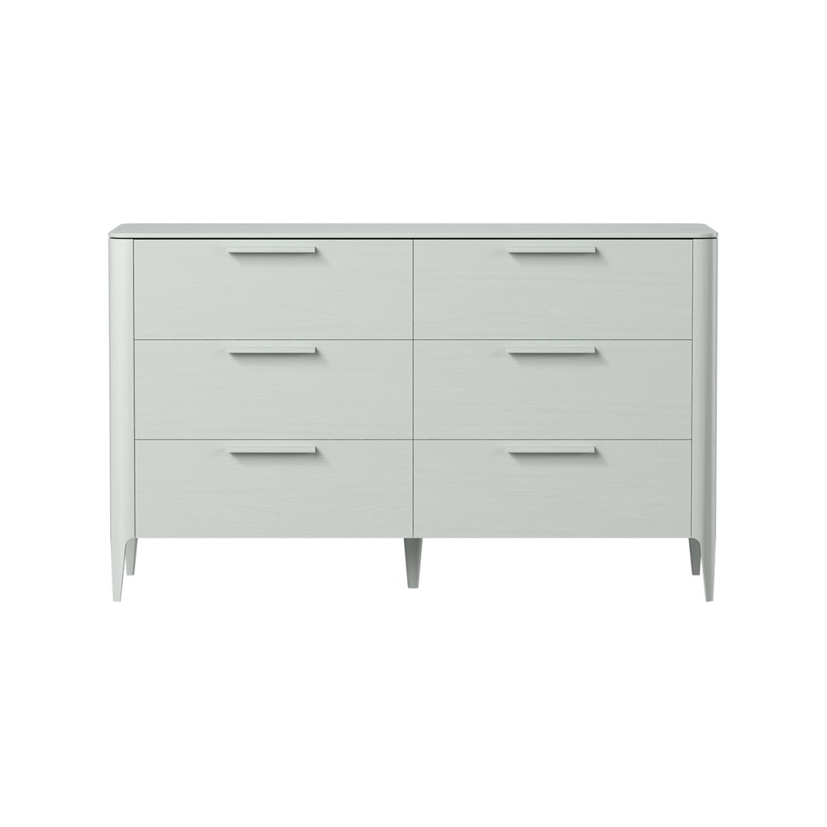 Комод Type oak 6 ящиков ширина 170 см (светло-серый)