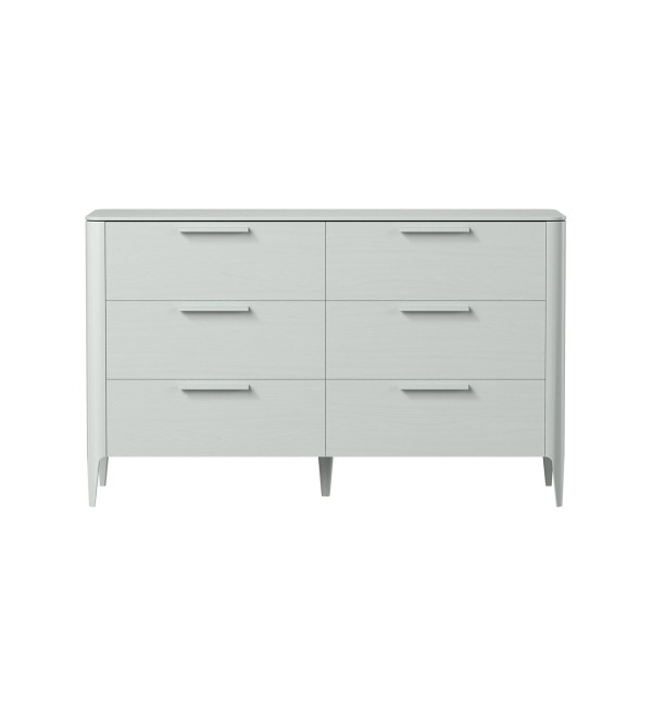 Комод Type oak 6 ящиков ширина 170 см (светло-серый)