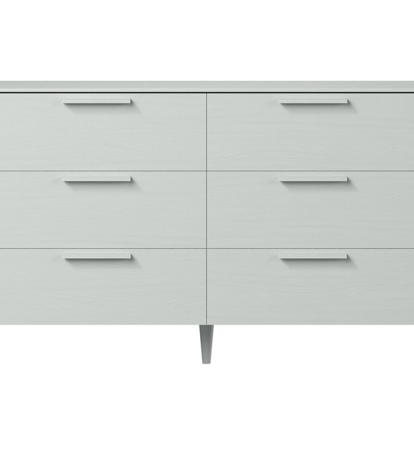 Комод Type oak 6 ящиков ширина 170 см (светло-серый)