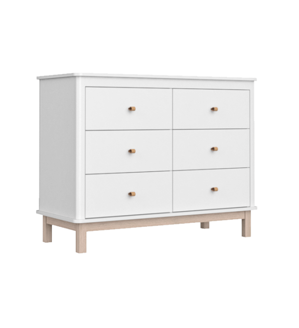 Комод Classic 6 ящиков (белый)