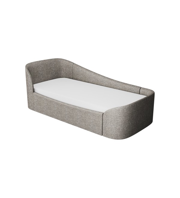 Диван-кровать KIDI Soft с низким изножьем 90*200 см R (коричневый, рогожка)