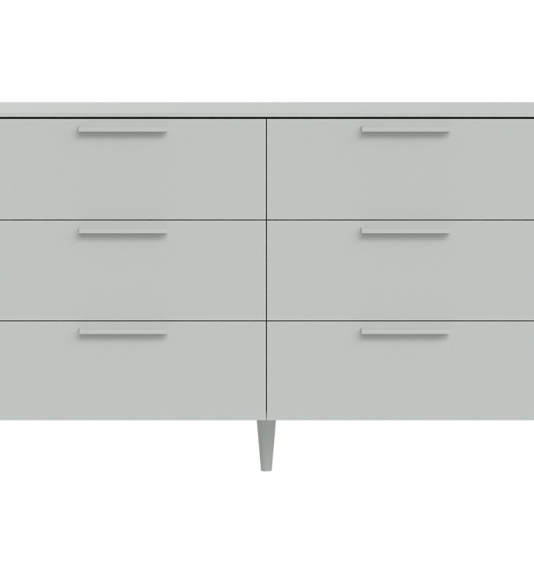 Комод Type 6 ящиков ширина 140 см (светло-серый)