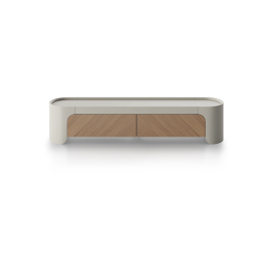 Тумба Lagom nova под ТВ 2 ящика ширина 140 см (серо-бежевый, дуб)