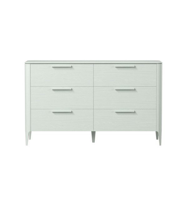 Комод Type oak 6 ящиков ширина 140 см (белый)