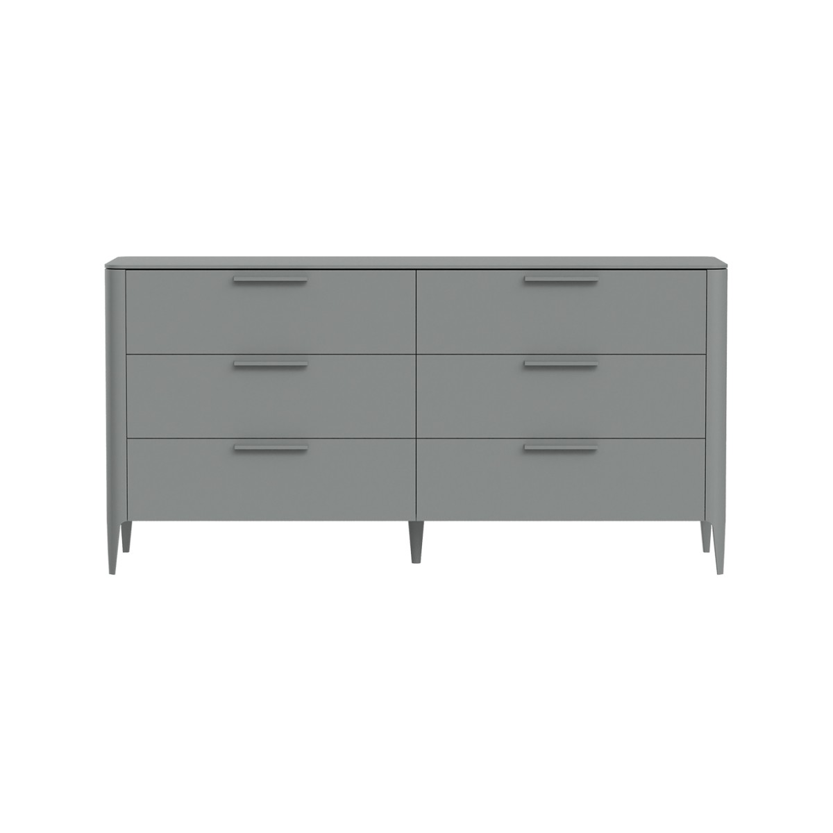 Комод Type 6 ящиков ширина 170 см (серый)