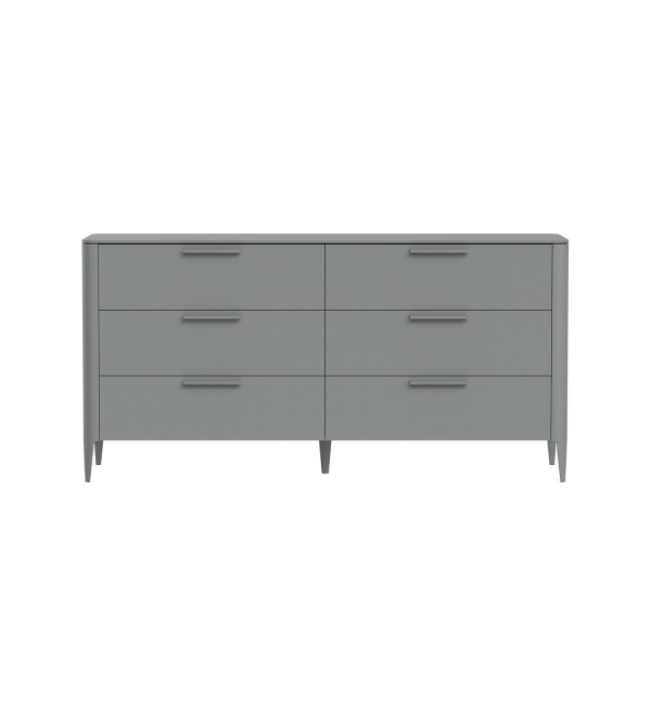 Комод Type 6 ящиков ширина 170 см (серый)