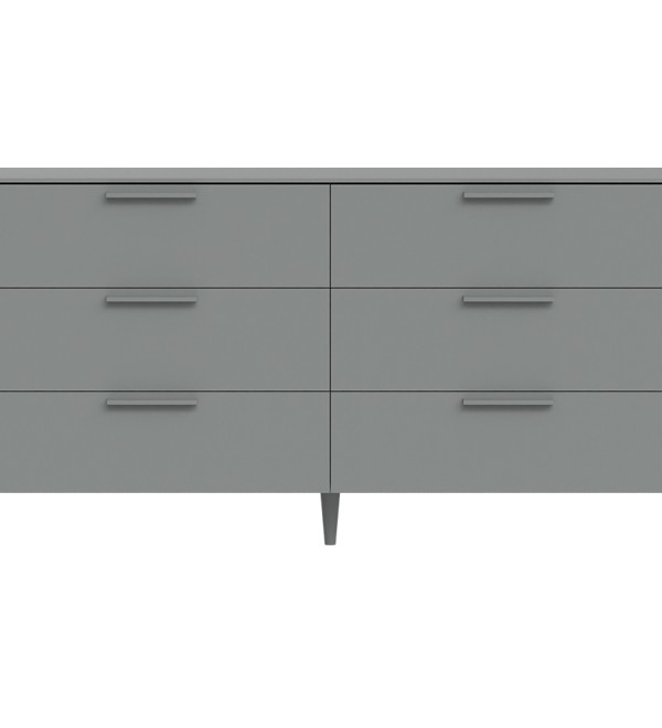 Комод Type 6 ящиков ширина 170 см (серый)