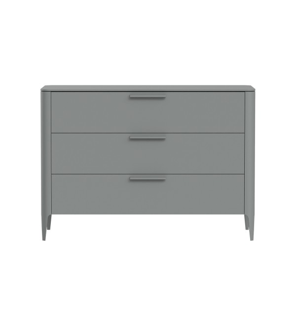 Комод Type 3 ящика ширина 120 см (серый)