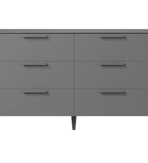 Комод Type oak 6 ящиков ширина 140 см (серый)