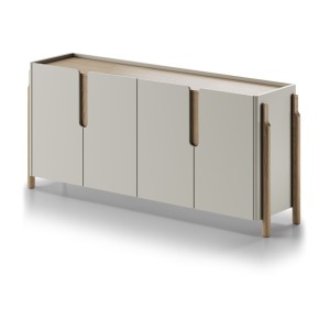 Комод Basic 4 двери ширина 180 см (серо-бежевый)