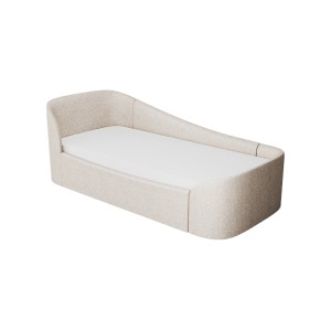 Диван-кровать KIDI Soft с низким изножьем 90*200 см R (бежевый, рогожка)