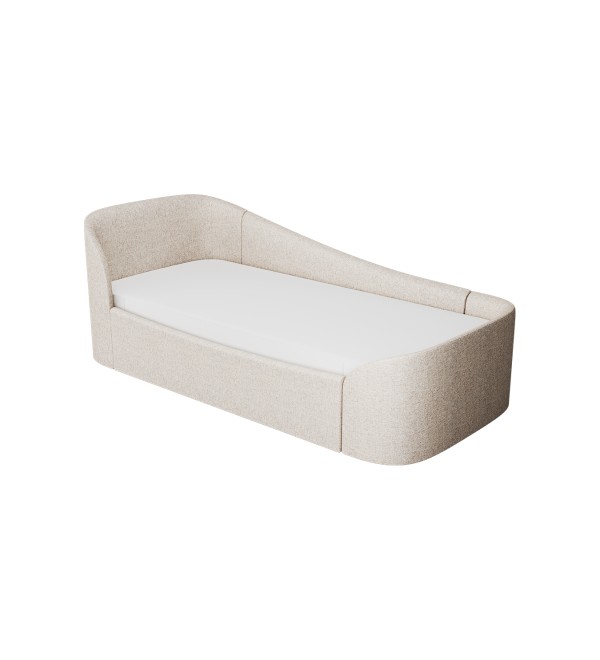 Диван-кровать KIDI Soft с низким изножьем 90*200 см R (бежевый, рогожка)