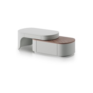 Столик Lagom nova 120 см (светло-серый, орех)