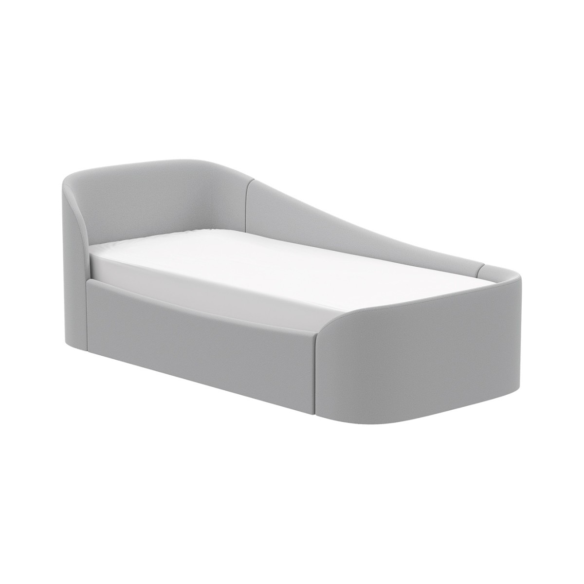 Диван-кровать KIDI Soft с низким изножьем 90*200 см R (серый)