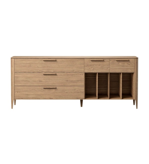 Тумба Type oak 5 ящиков 4 полки ширина 200 см (натуральный дуб)