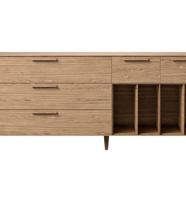 Тумба Type oak 5 ящиков 4 полки ширина 200 см (натуральный дуб)