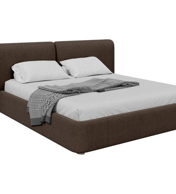 Кровать двуспальная Hub Soft 180 см (шоколад, твид)