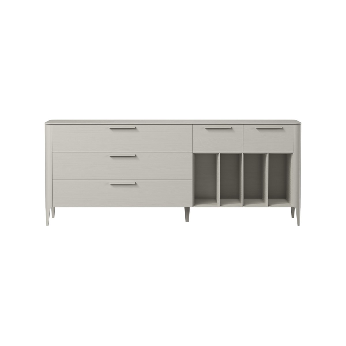 Тумба Type oak 5 ящиков 4 полки ширина 200 см (серо-бежевый)