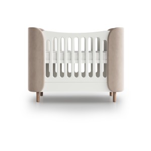 Кроватка KIDI Soft mini cпальное место 60*120 см (бежевый)