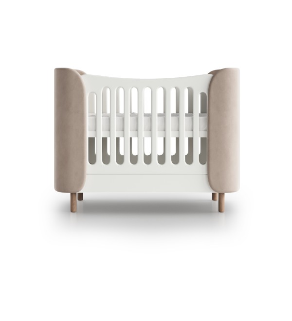 Кроватка KIDI Soft mini cпальное место 60*120 см (бежевый)
