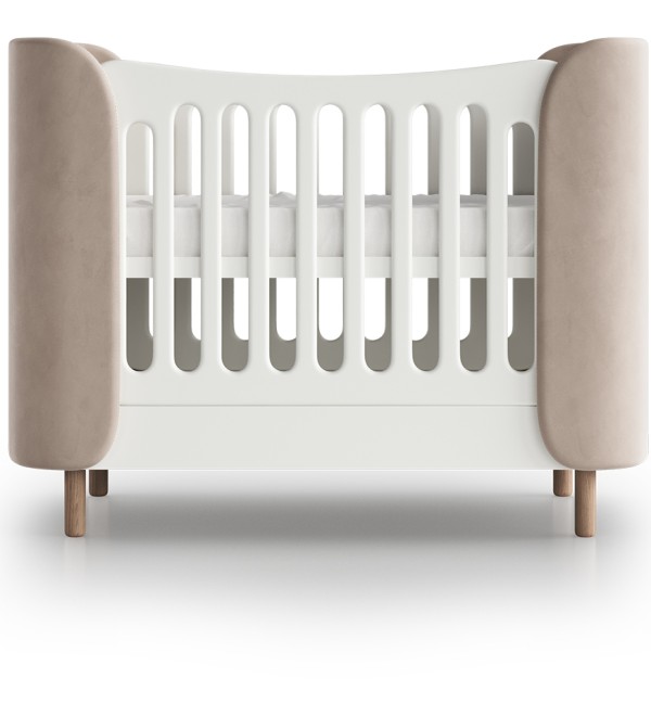 Кроватка KIDI Soft mini cпальное место 60*120 см (бежевый)